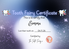 Lost tooth certificate